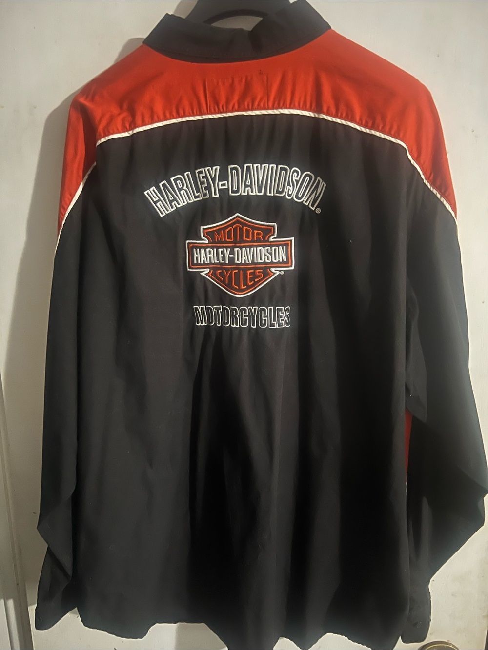 Mens Harley Davidson Long Sleeve Button Front Garage Shirt, Size XXL